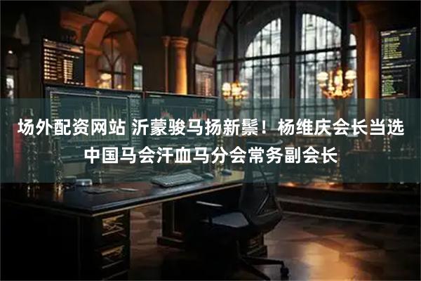 场外配资网站 沂蒙骏马扬新鬃！杨维庆会长当选中国马会汗血马分会常务副会长